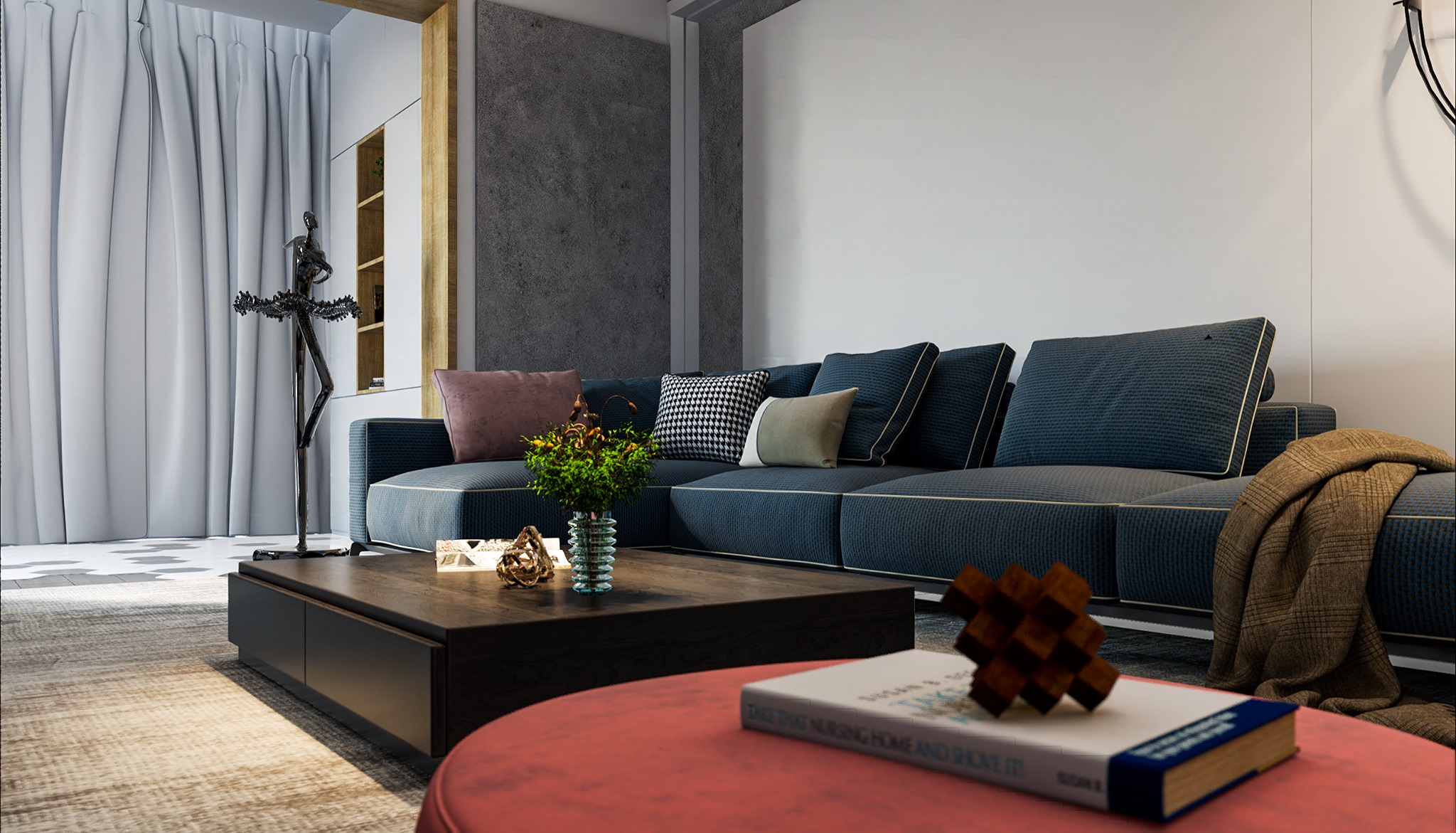 Modern Living Room Sketchup Scene Download Free ID 100000209 (Quoc Vi Phan Phan)